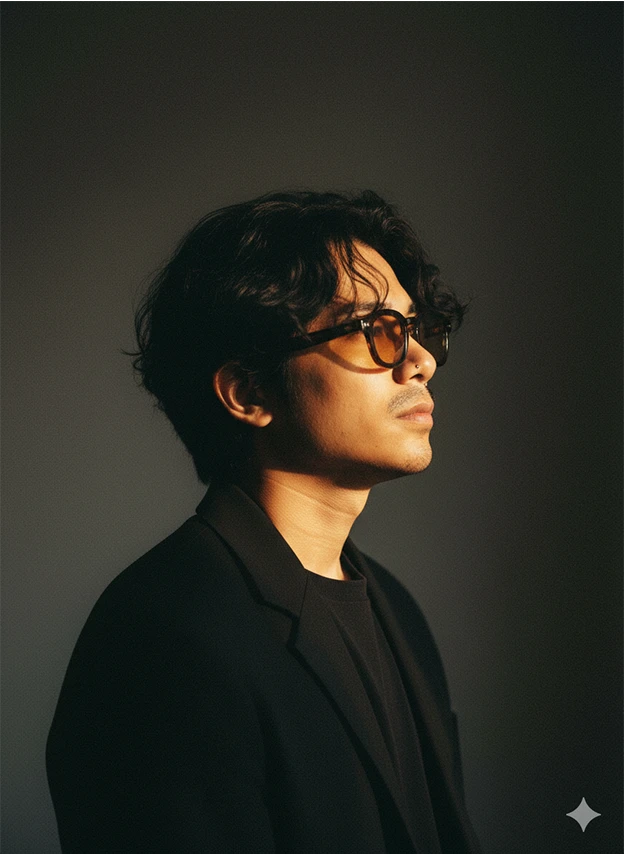 Sunbeam Reverie — Moody Cinematic Side-Profile Portrait