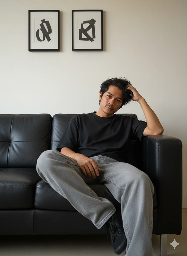 Effortless Calm — Casual Indoor Lifestyle Portrait