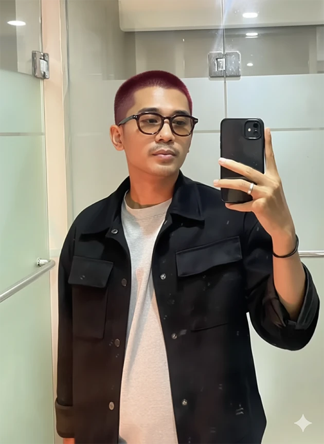 Bold Buzz Cut Look — Minimalist Masculine Studio Portrait