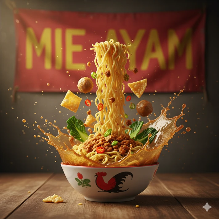 Mie Ayam Terbang — Sensasi Gurih dalam Satu Lompatan Rasa!