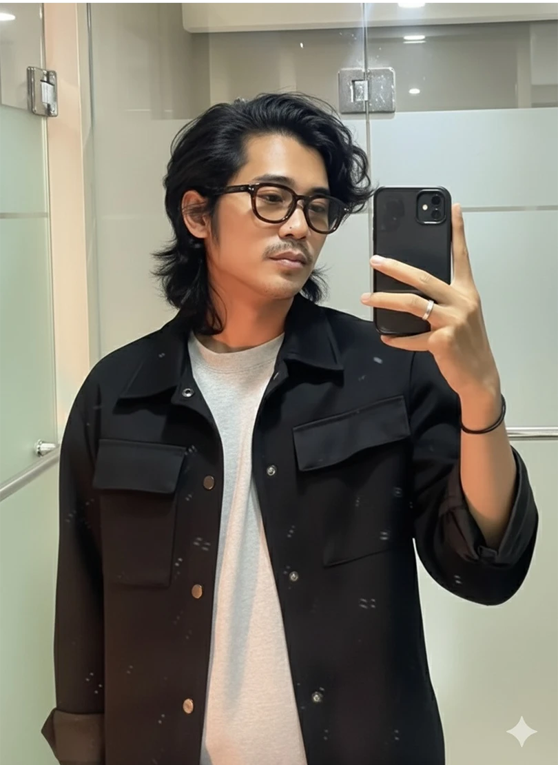 Modern Wavy Mullet — Stylish Medium Hair Transformation