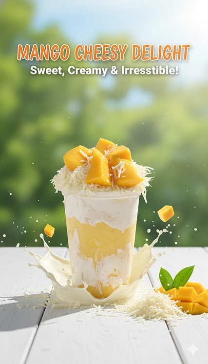 Mango Cheesy Delight — A Perfect Blend of Sweet & Creamy Bliss!
