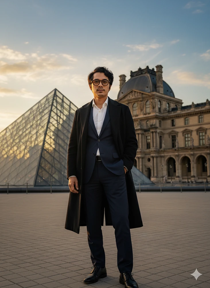 Louvre Sunset Elegance