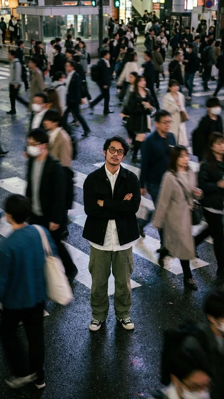 Cinematic Overhead Man