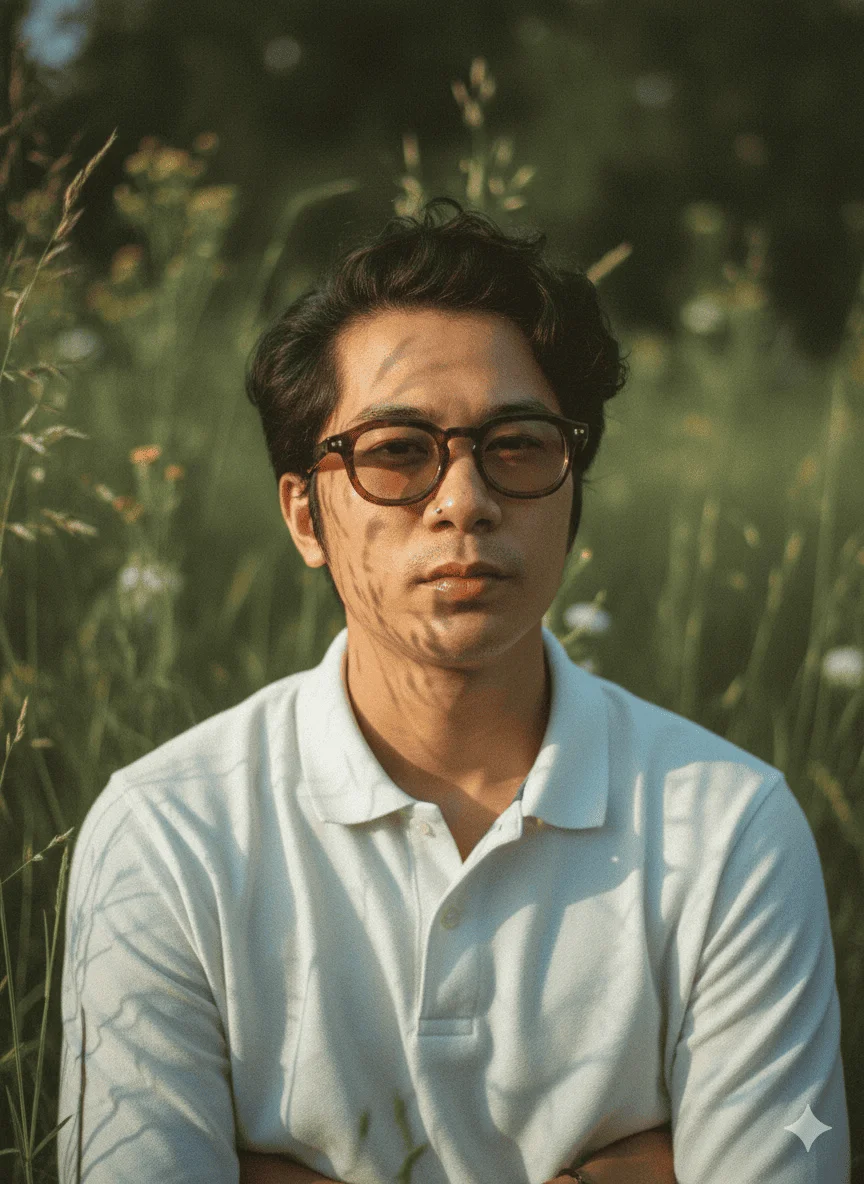 Cinematic Man Floral Gazze