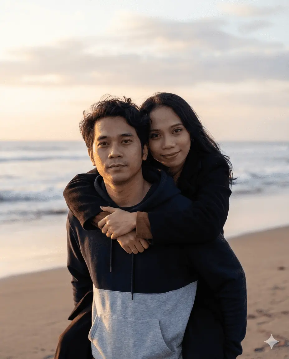 Cinematic Beach Sunset Couple