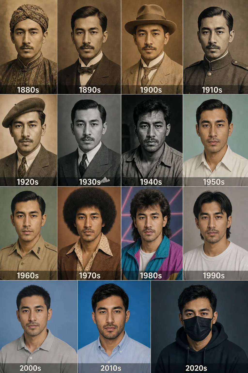Hyper-realistic Timeline Collage
