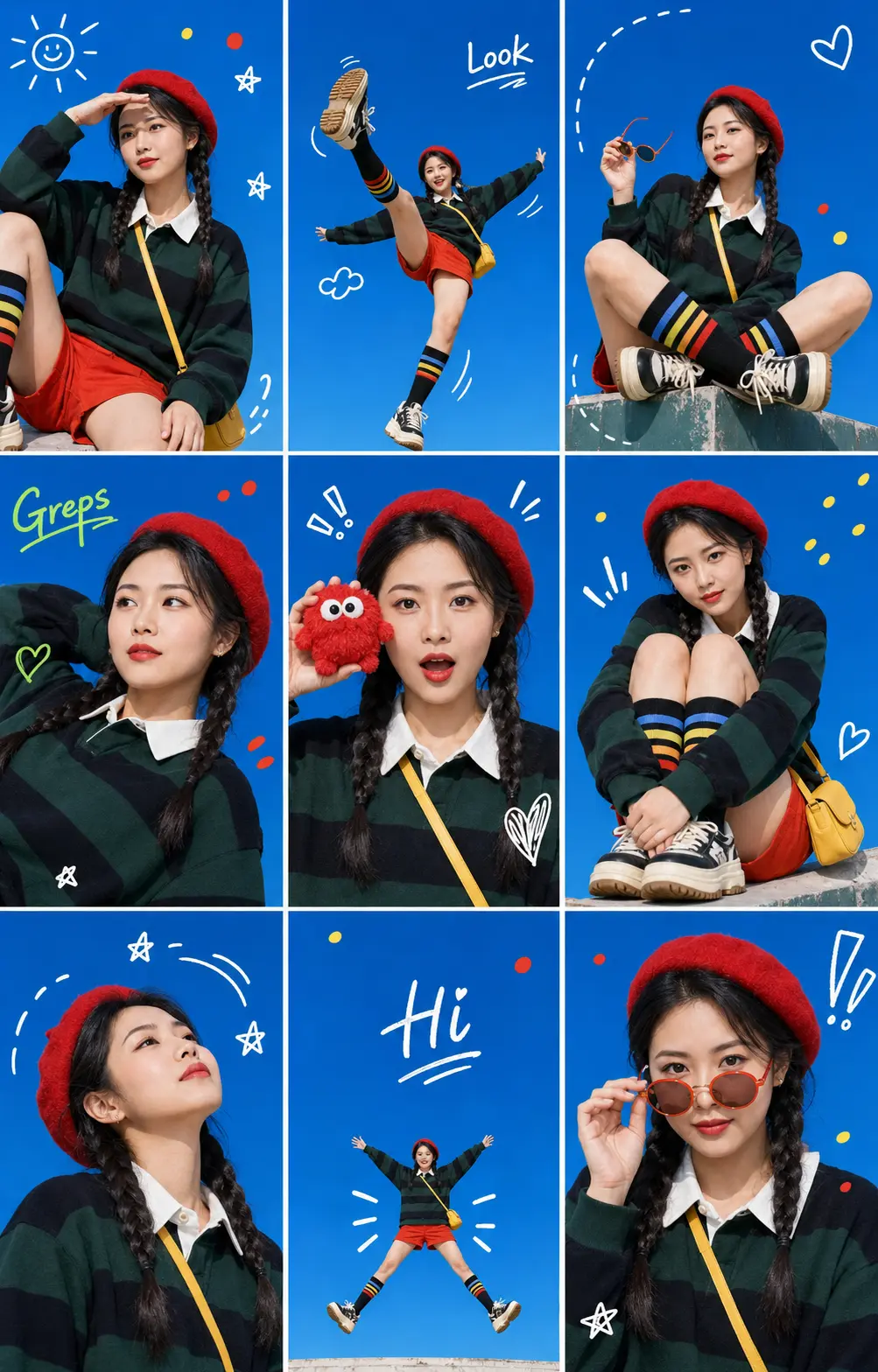 Pop 3x3 Photo Grid Collage