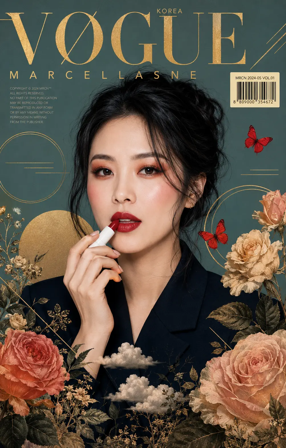 Editorial Fashion Magazine Cover Portrait