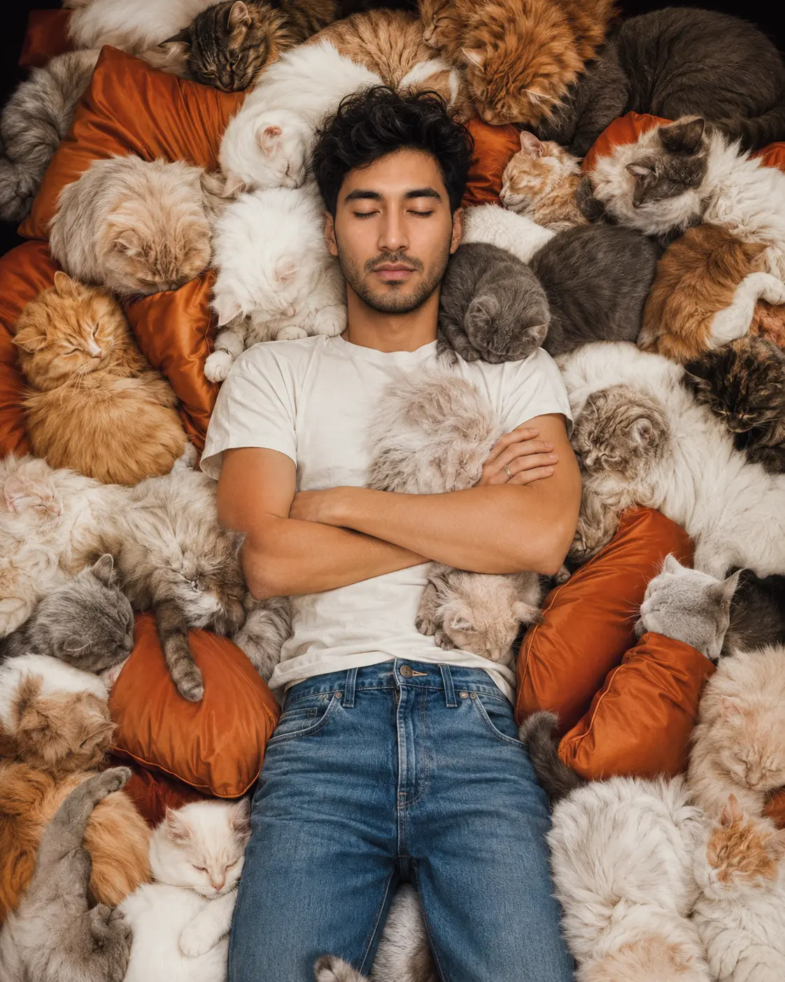 Surreal High-fashion Editorial Cat Photograph