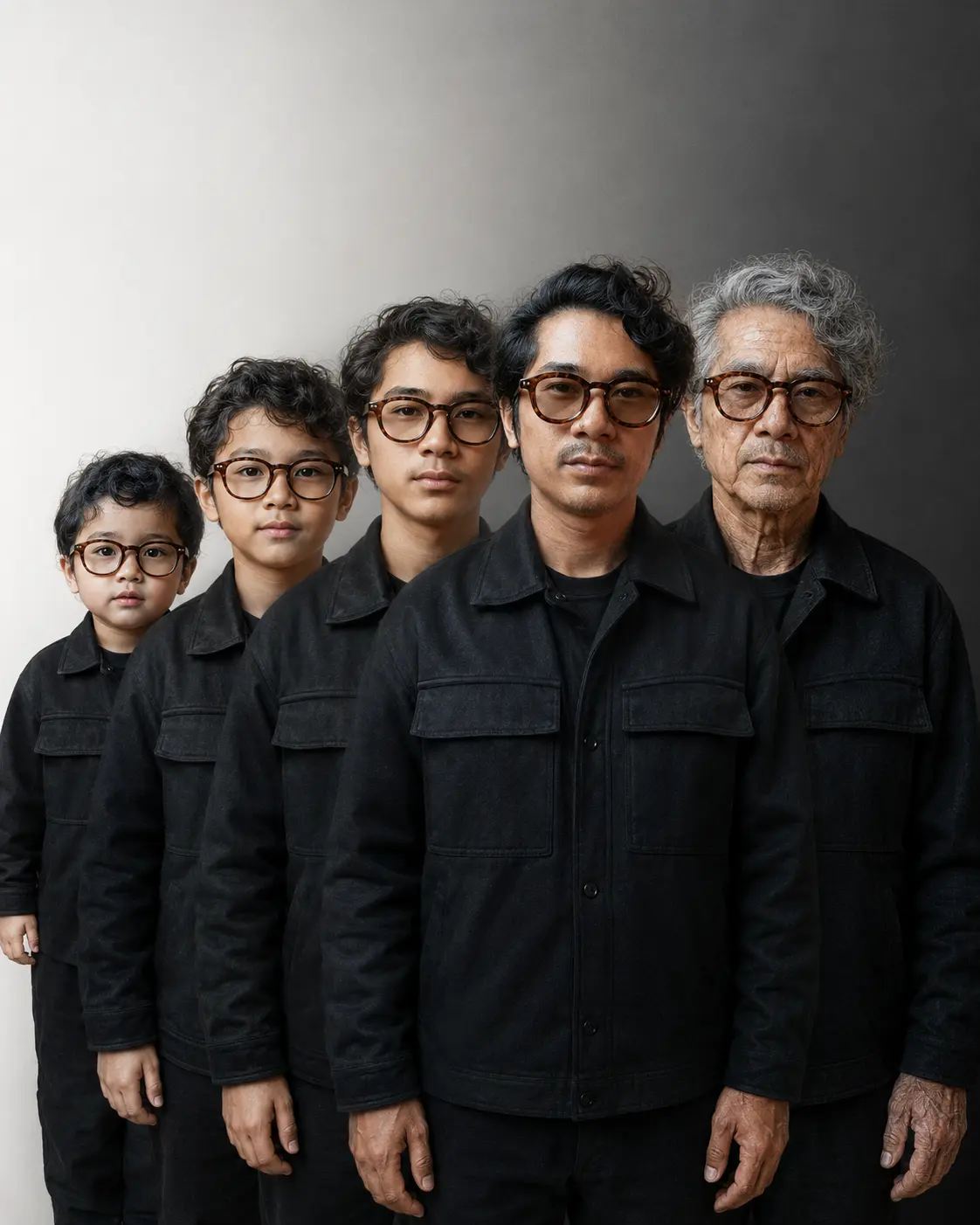 Seamless Aging Photographic Portrait