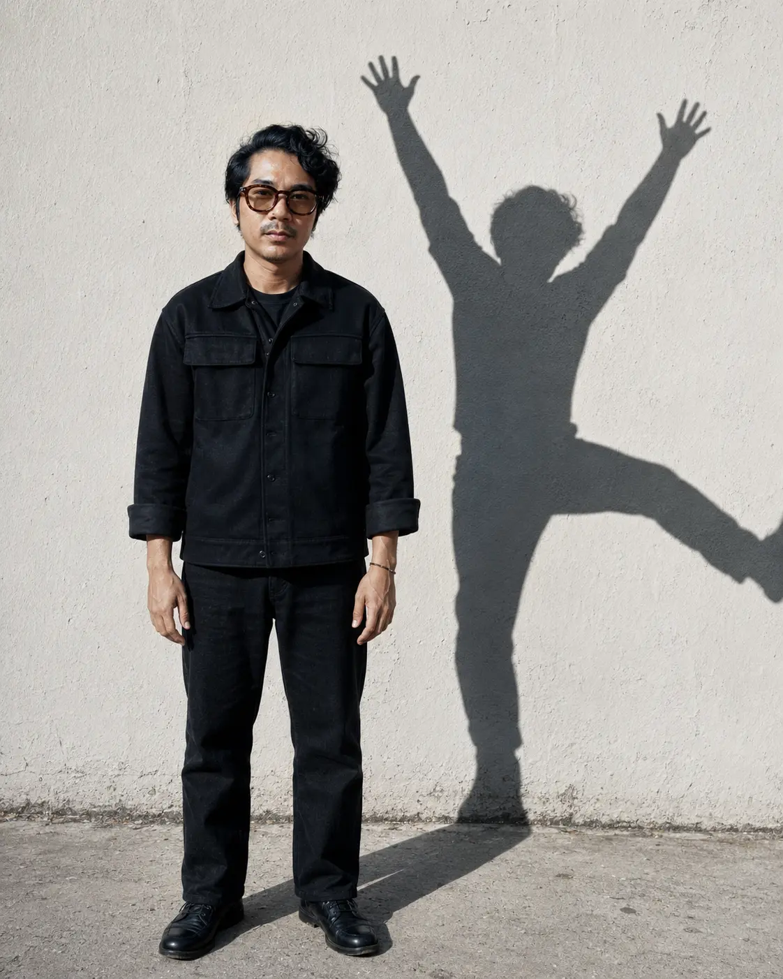 High-contrast Photorealistic Photograph with Shadow