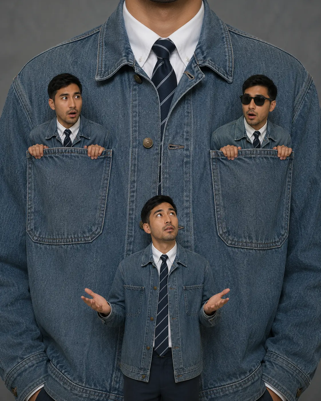 Surreal Recursive Self-portrait Photograph
