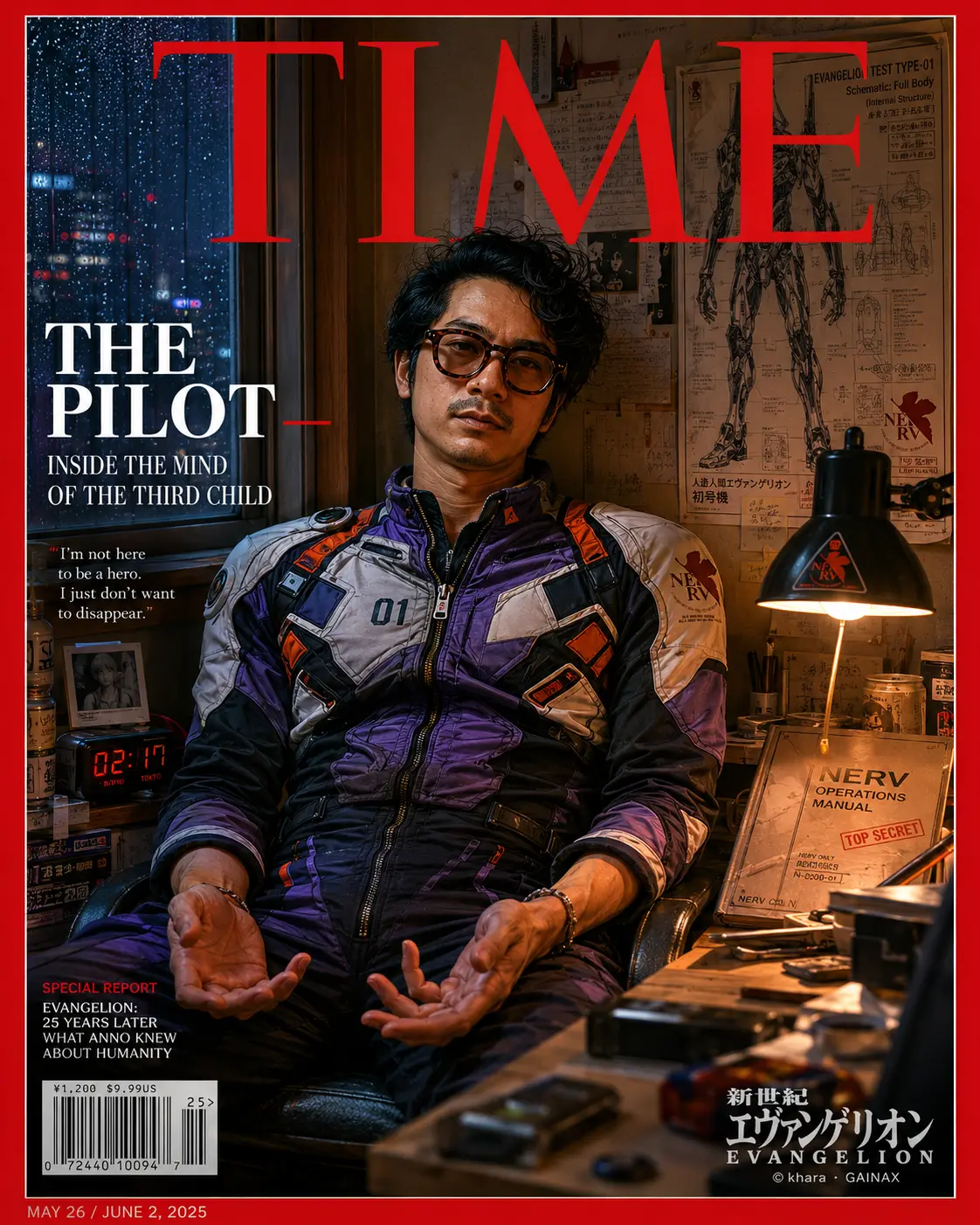 Neon Genesis Evangelion Inspired Magazine Cover