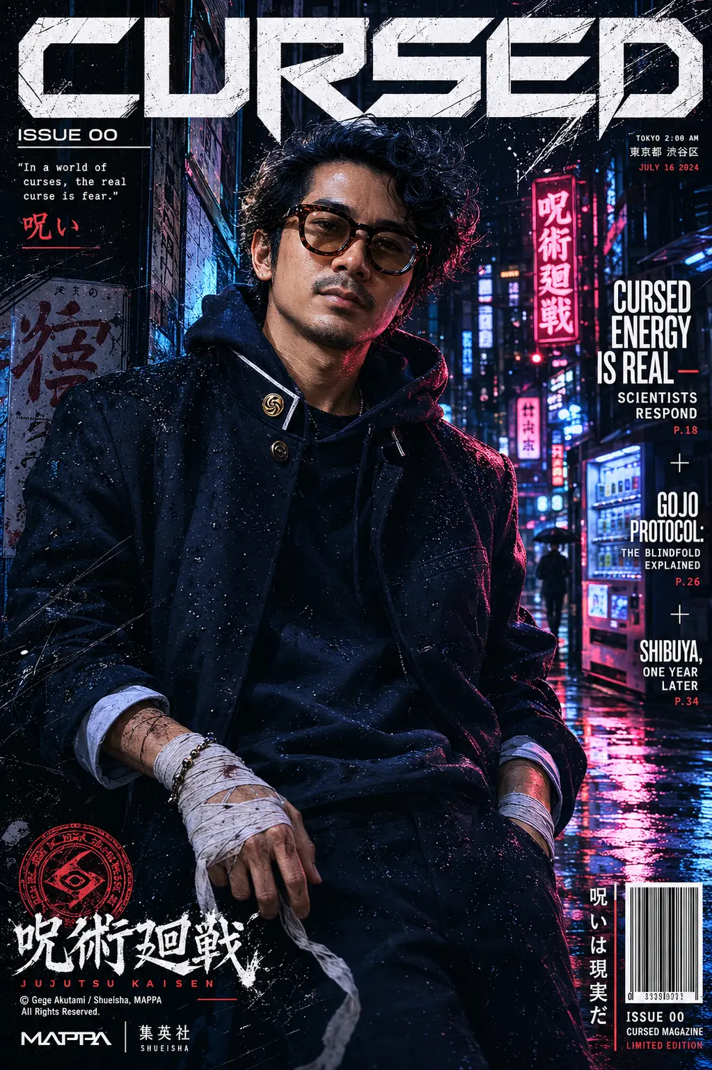 Jujutsu Kaisen Inspired Magazine Cover