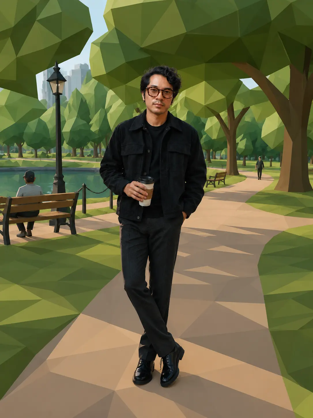 3D Low Poly Background Edit