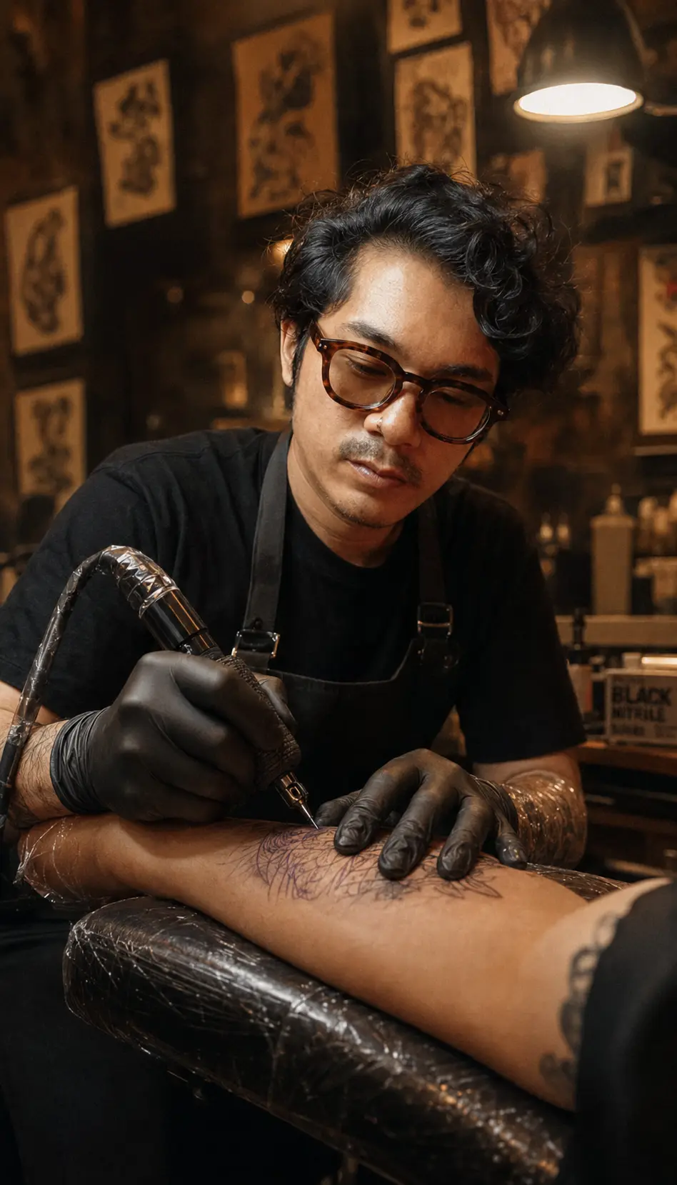 Tattoo Artist Editorial Photo