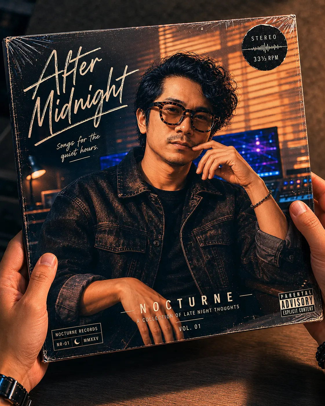 Photorealistic Render of a Physical Music Album