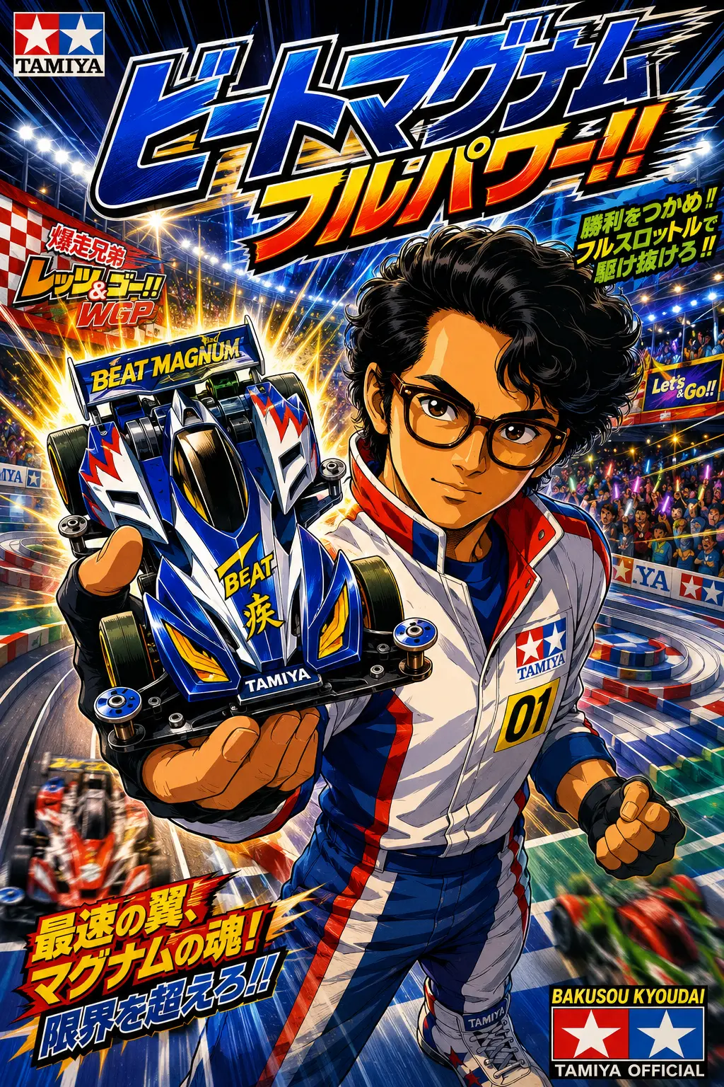 Bakusou Kyoudai Let's & Go!! Inspired Poster