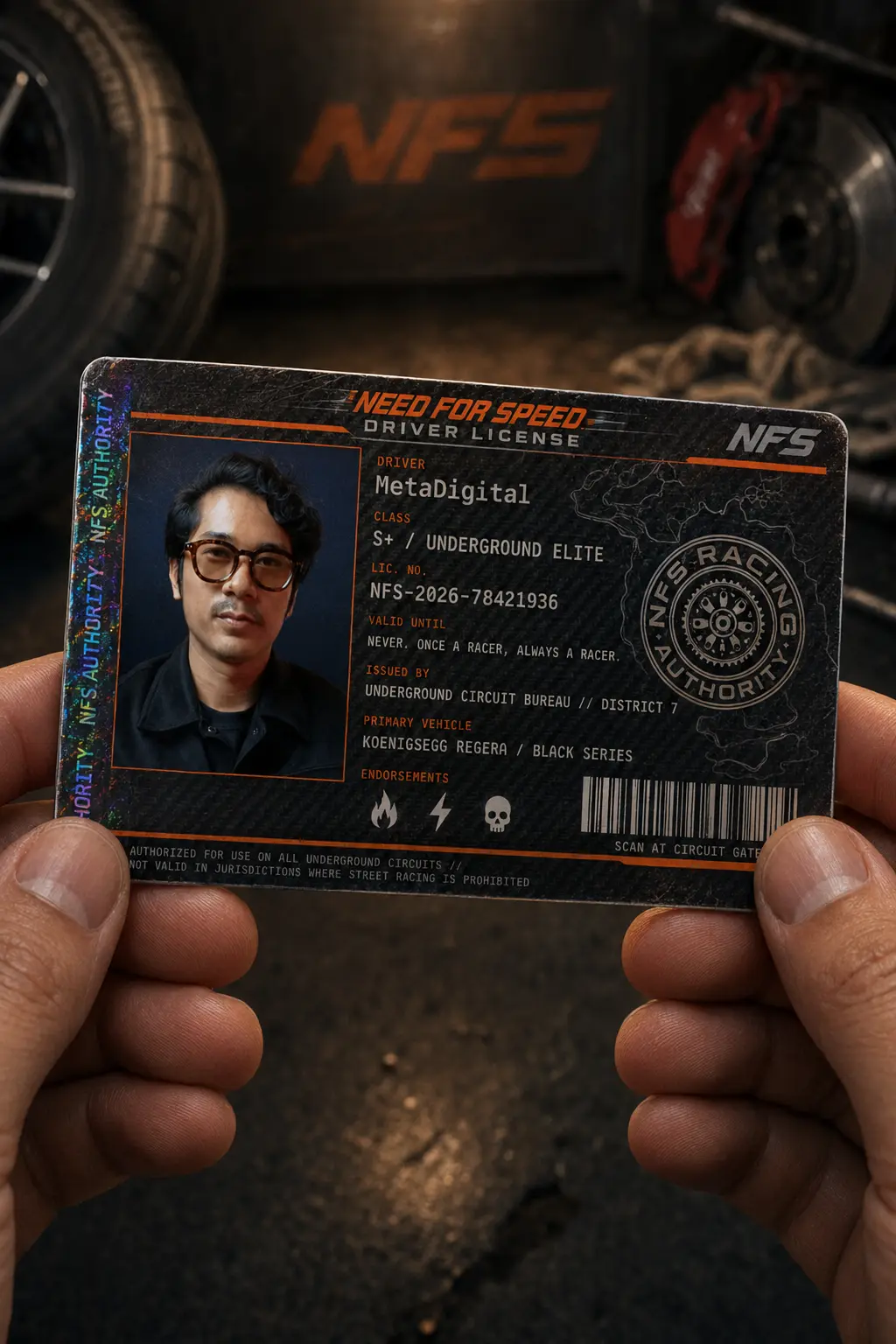 Need for Speed License Card