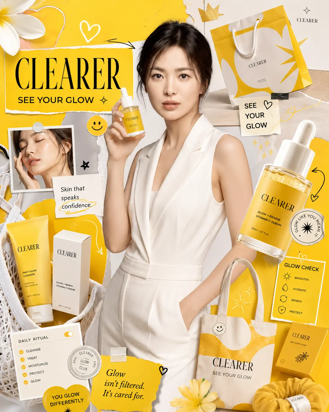 Skincare Product Editorial Ads