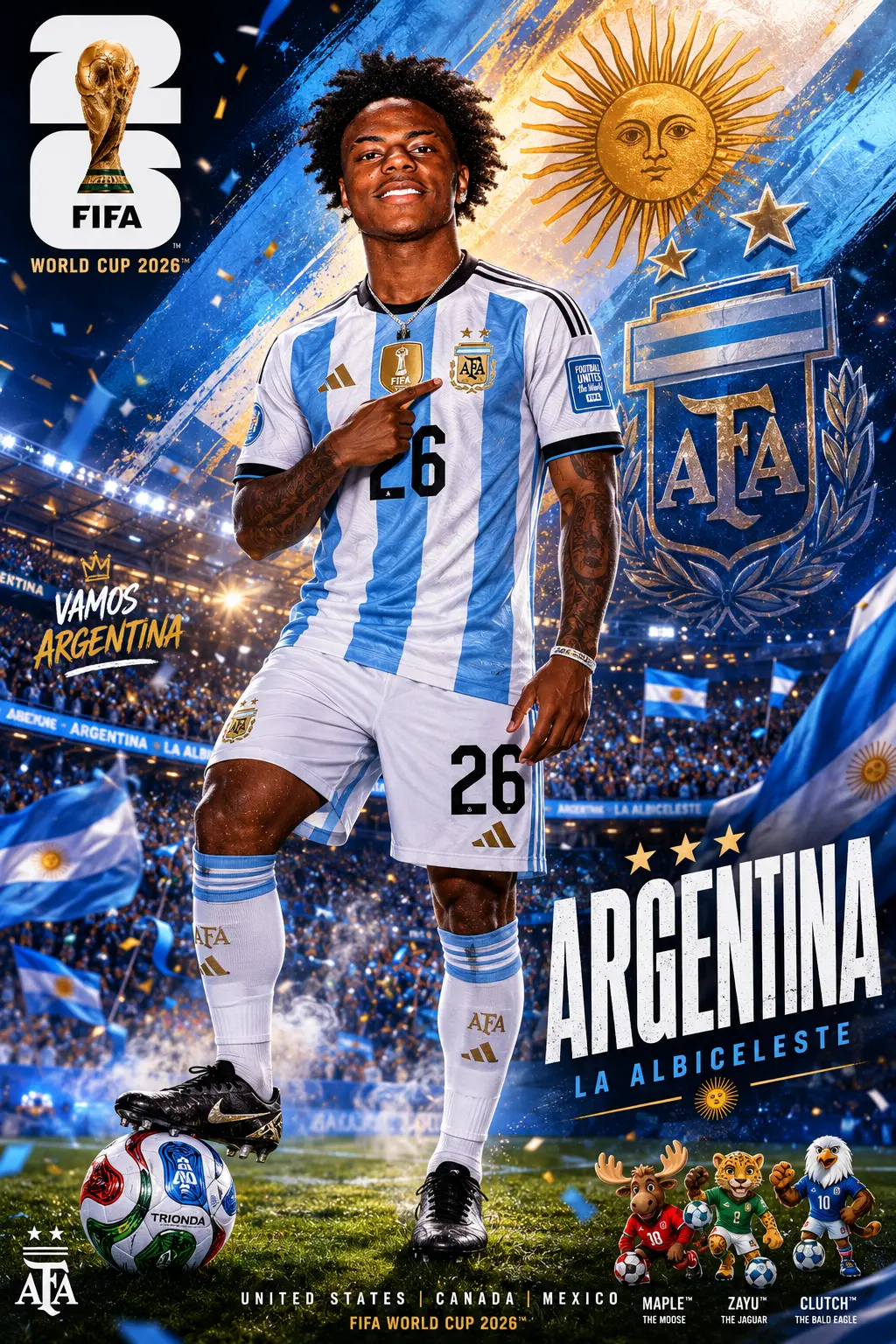 World Cup 2026 Argentina Poster Edit