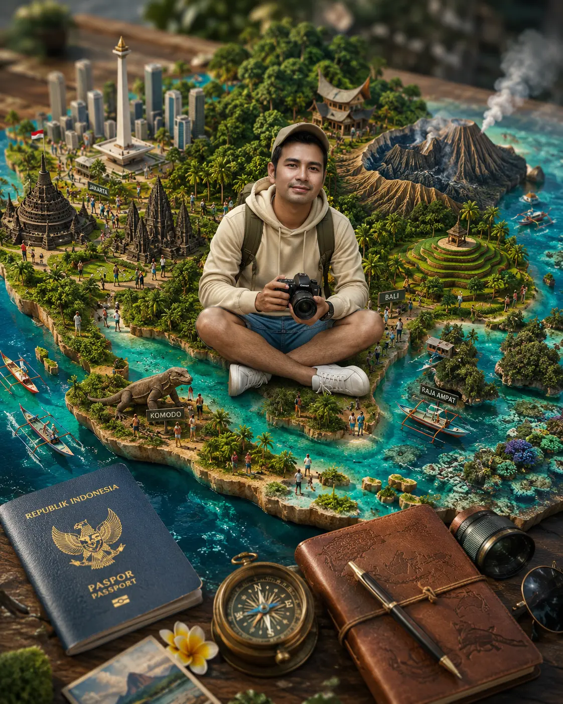 3D Miniature Travelling Map