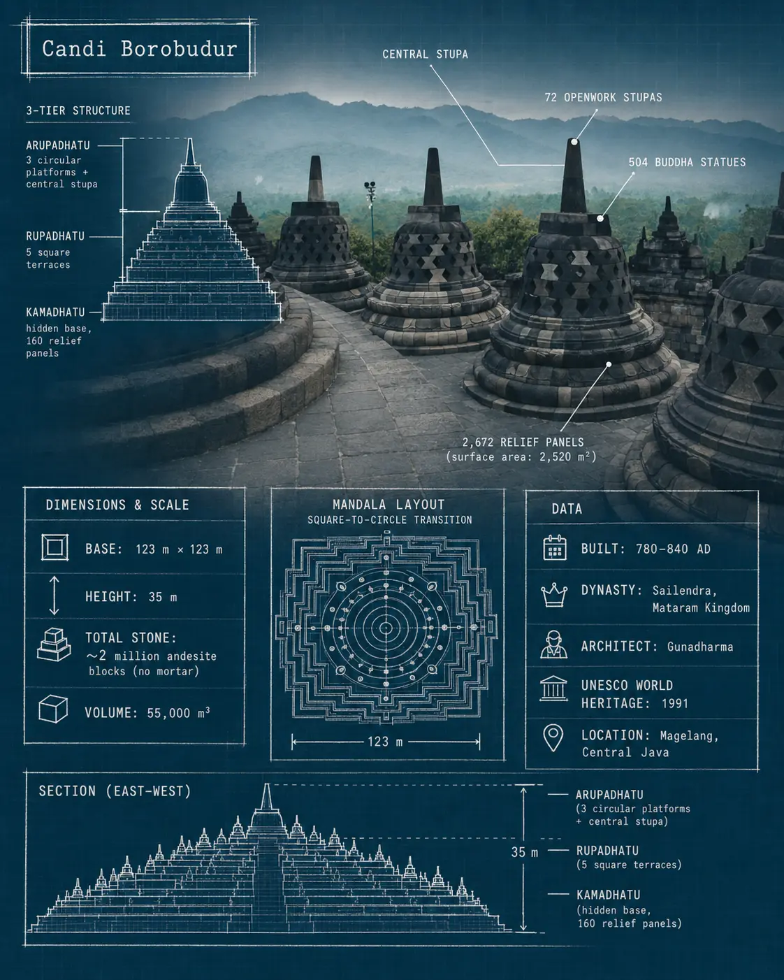 Candi Borobudur Landmark Editorial