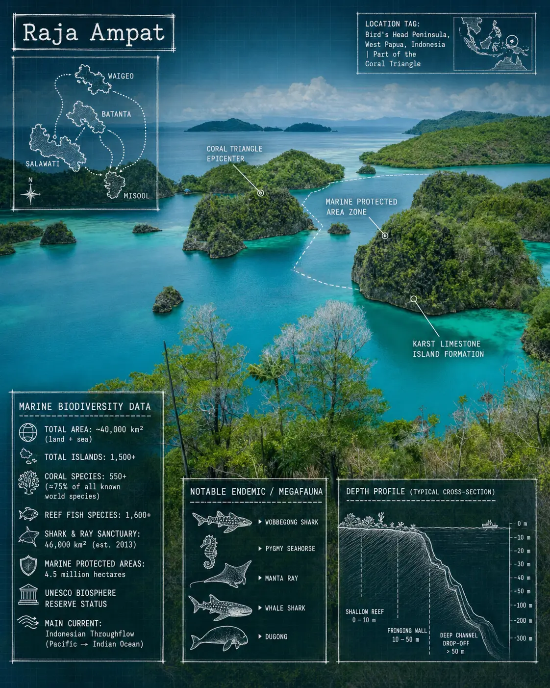 Raja Ampat Landmark Editorial