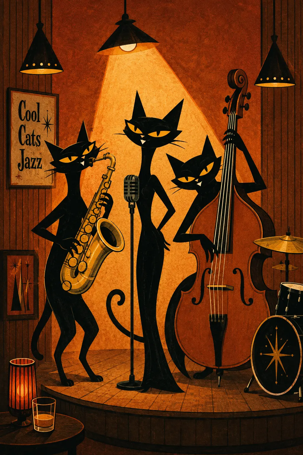 Mid-century Modern Cartoon Illustration