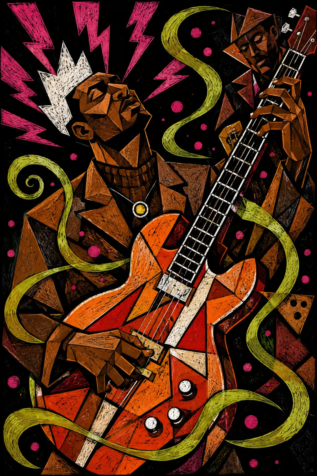 Contemporary Cubist Abstract Editorial Illustration