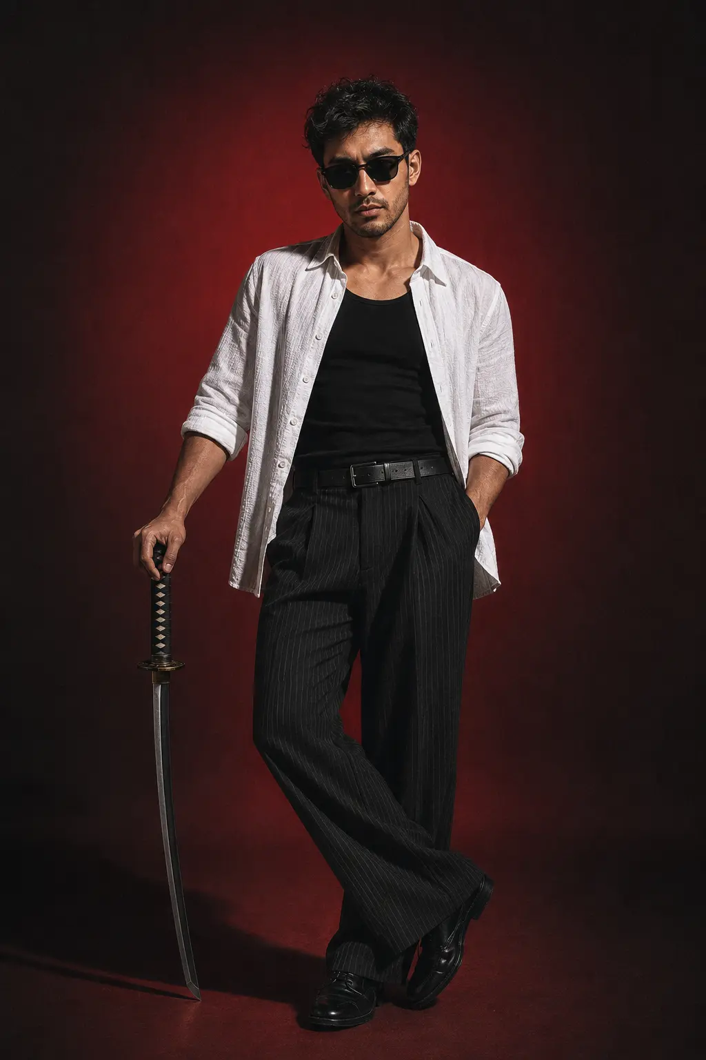 Dramatic Casual Samurai Portrait