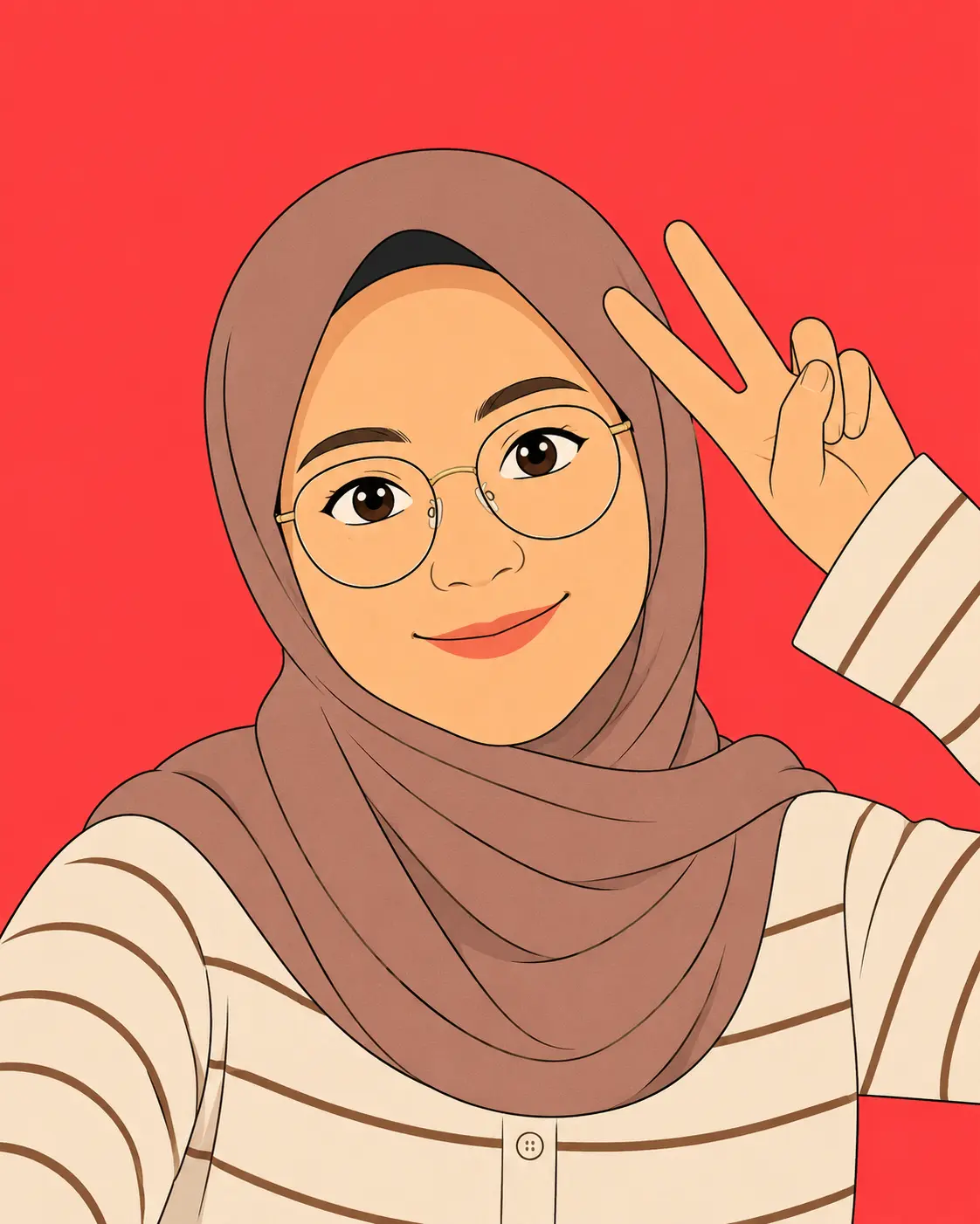 2D Modern Portrait Illustration