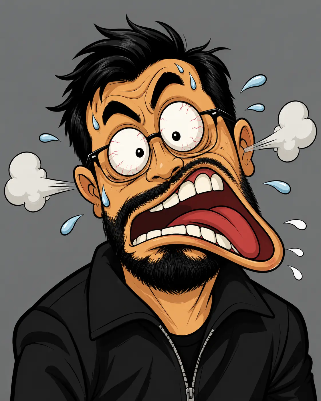 Tex Avery Cartoon-inspired Portrait