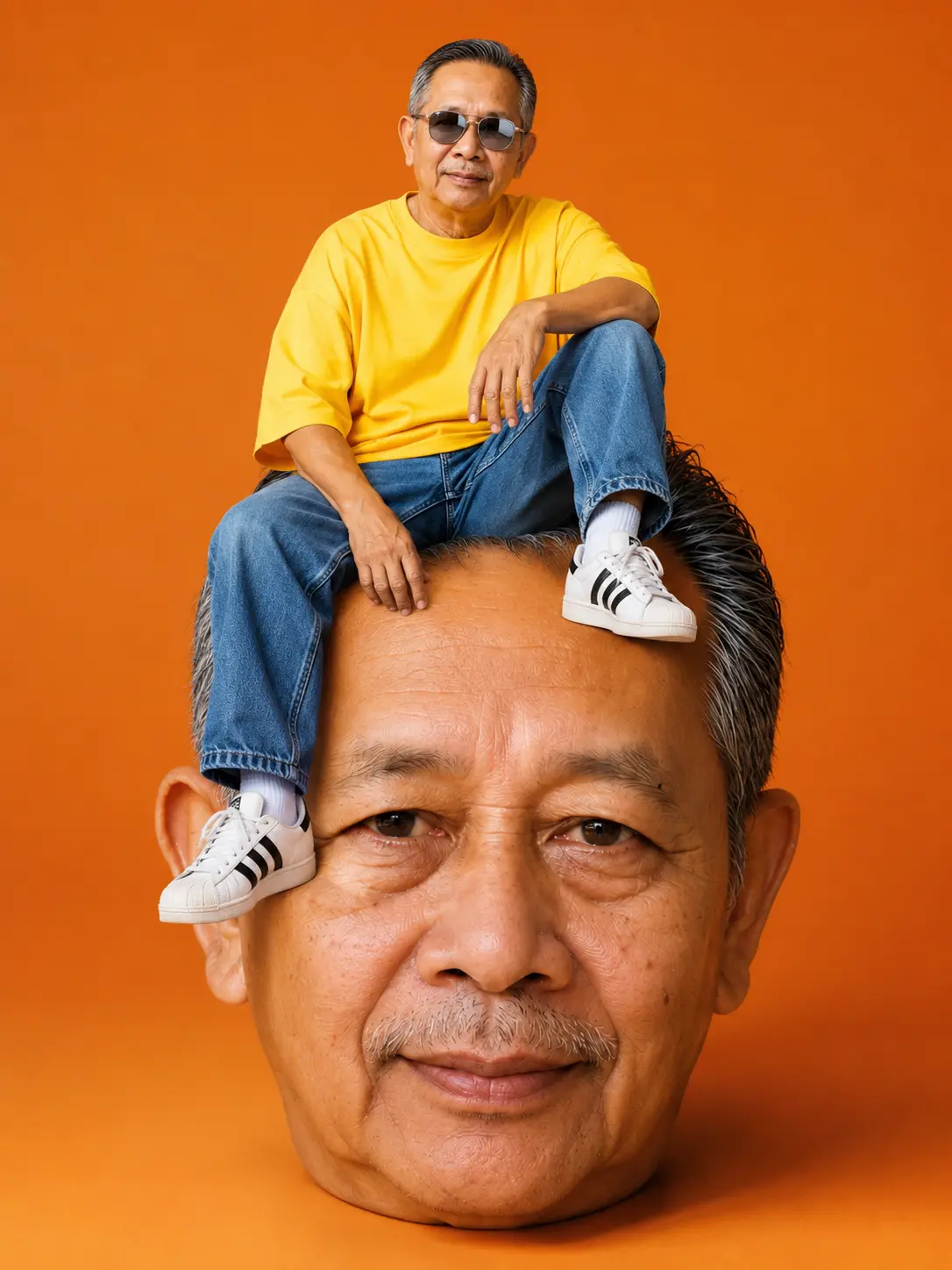 Fashion Photo with Giant Head