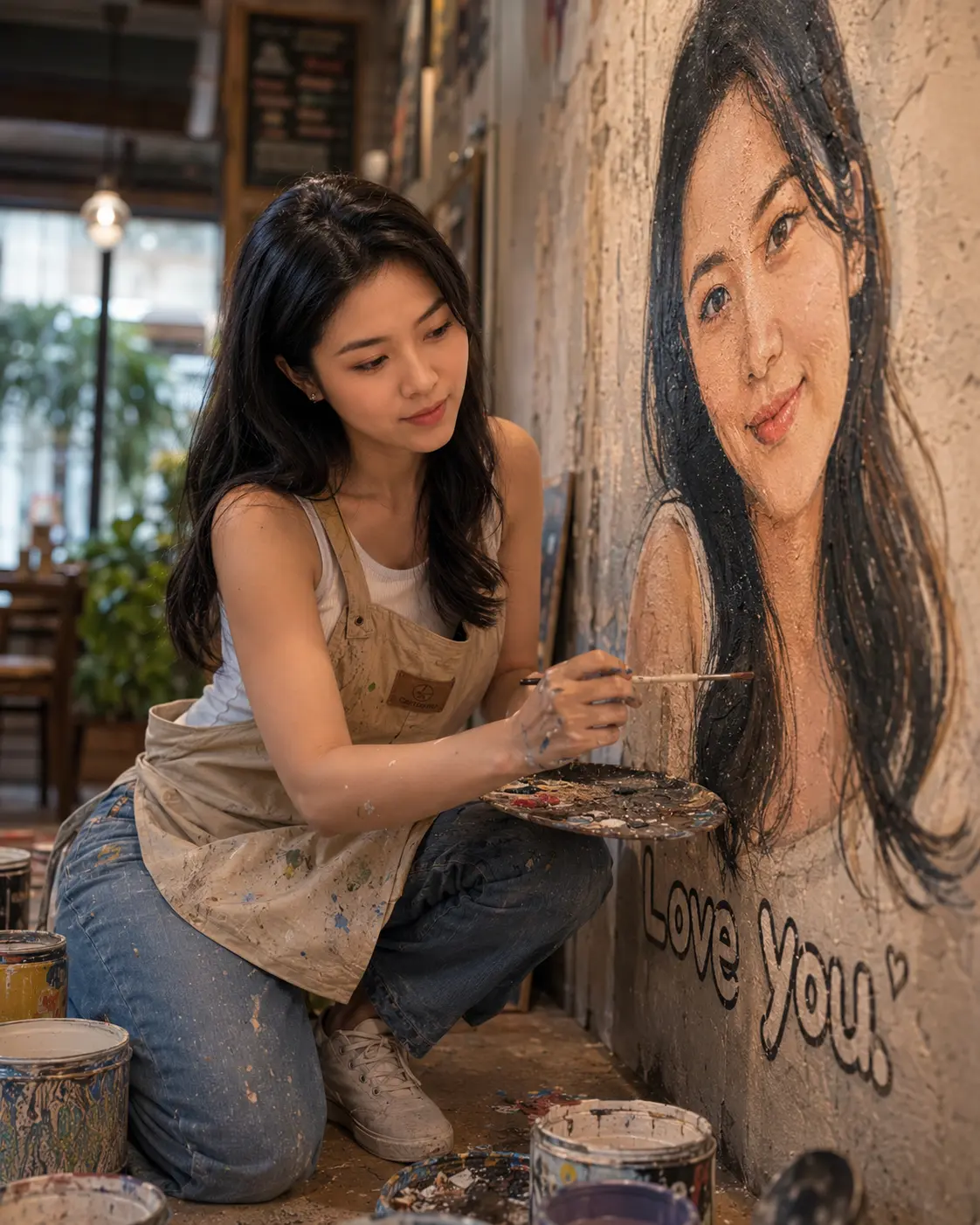Paint Yourself at Cafe