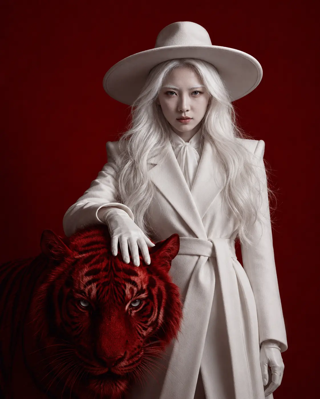 Menacing Surreal Editorial Photo with Tiger