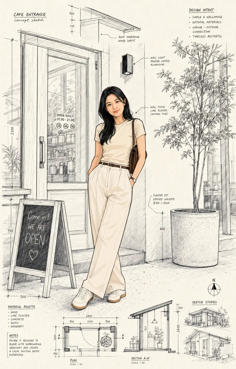 Cartoonize Yourself with Architect Background Sketch