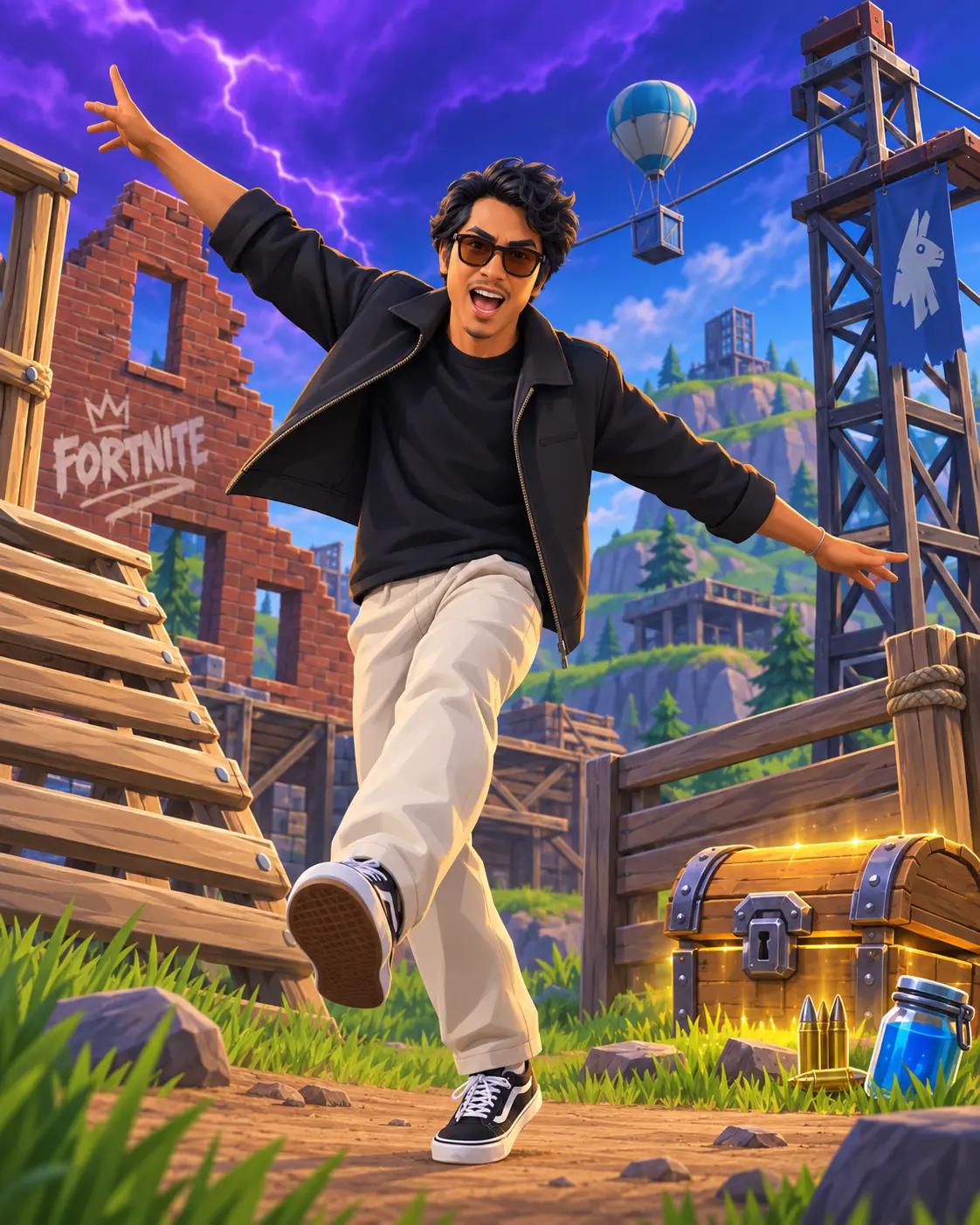 Fortnite-inspired 3D Render