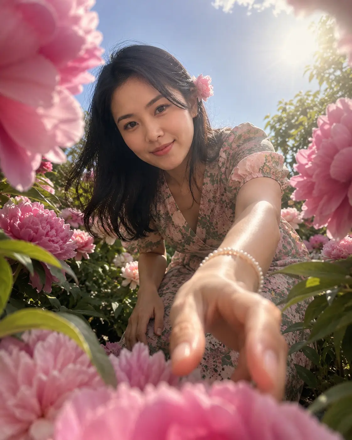Flower Picking Close-up Shoot