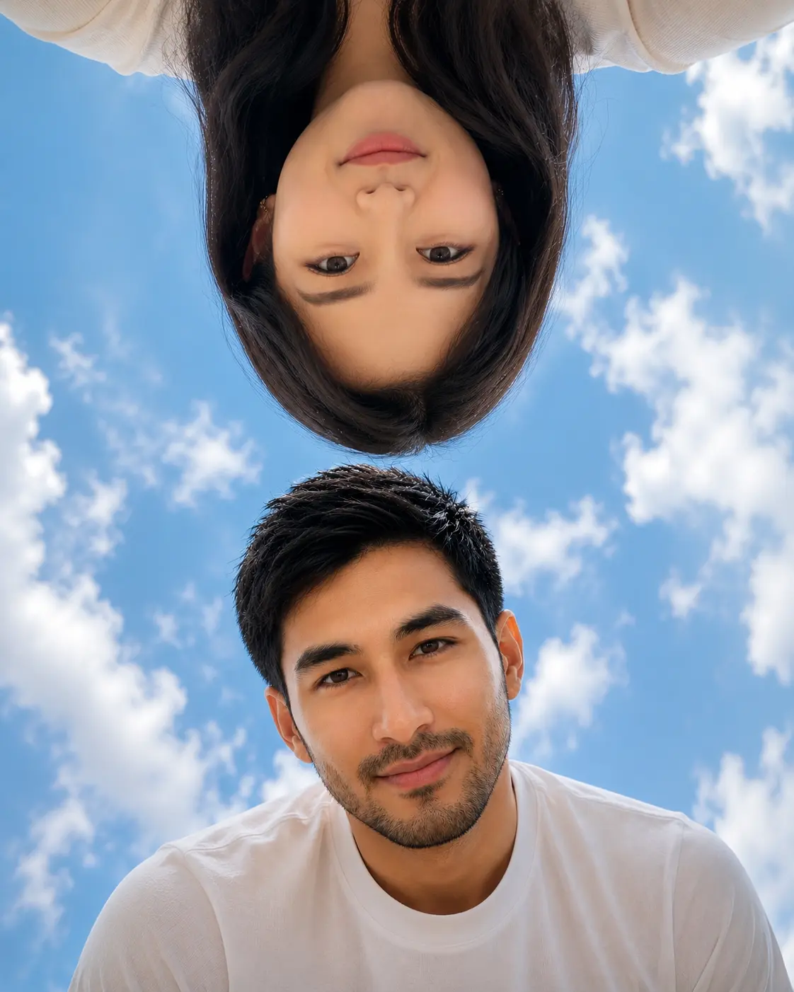Realistic Couple-style Looking Down Photo