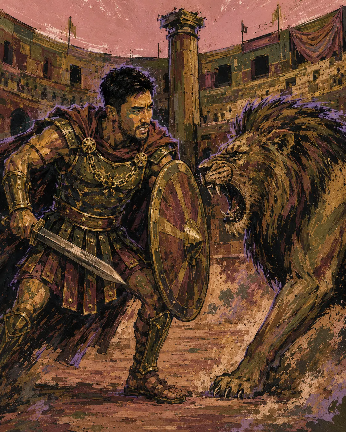 Dramatic Gladiator Painting