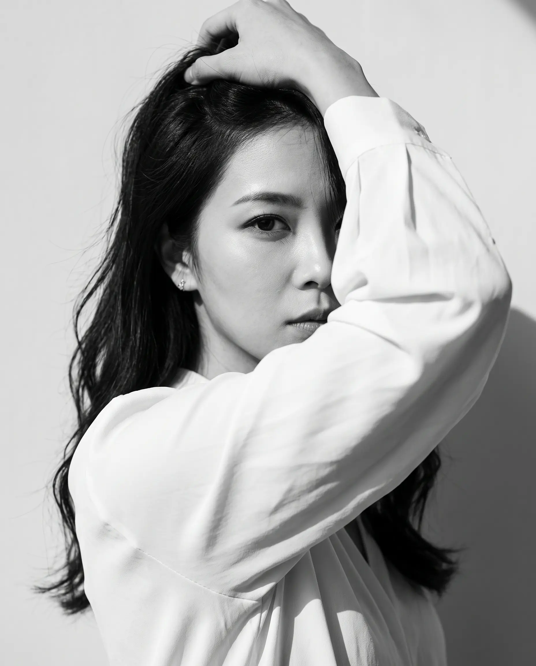 Dramatic Black and White Side Shot