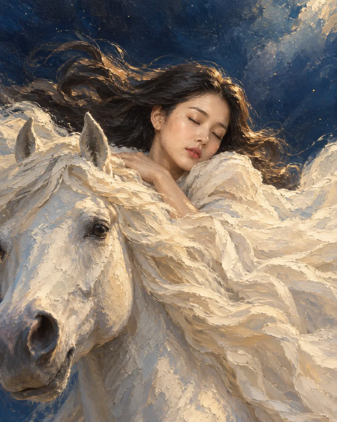 Sleeping on the Back of Horse