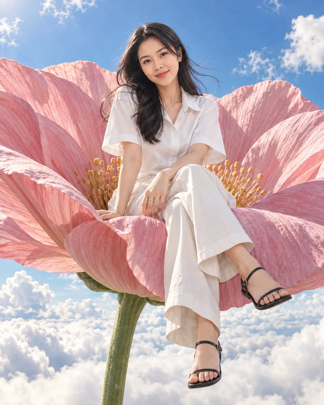 Sitting Atop the Giant Flower