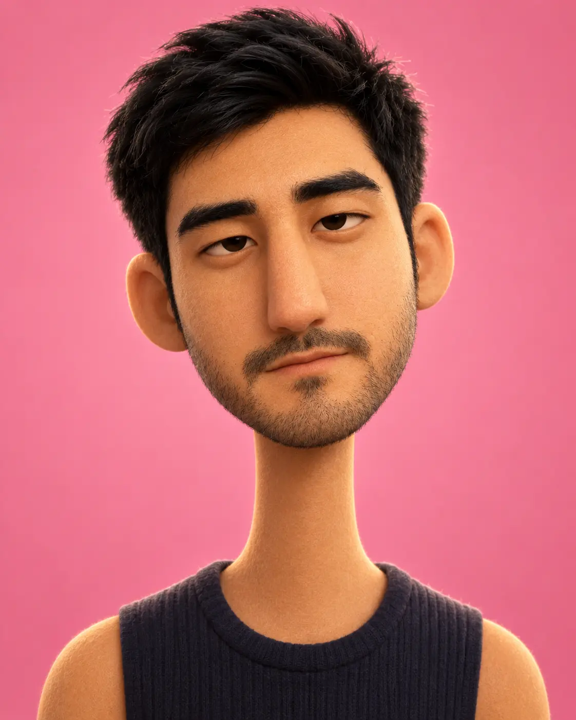 Handcrafted 3D Cartoon Character Portrait