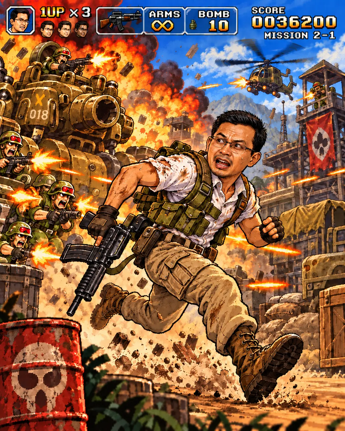 Metal Slug Inspired Action Scene