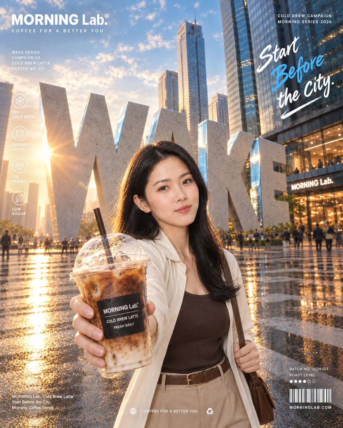 Morning Coffee Editorial Poster