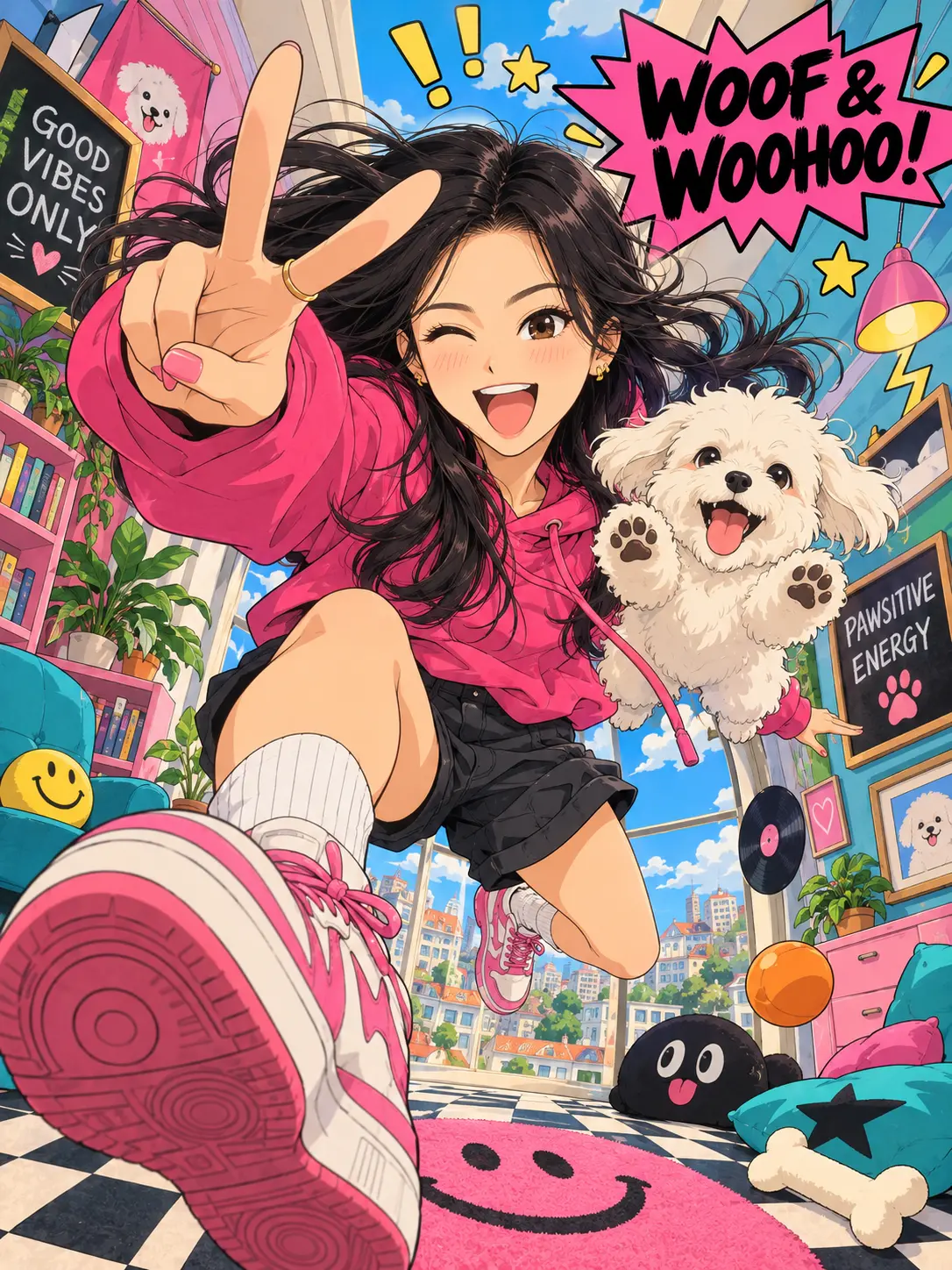 Pawsitive with Paw Buddy Anime Drawing