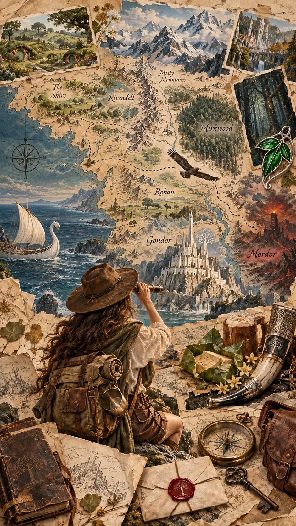 Middle Earth Traveling Poster